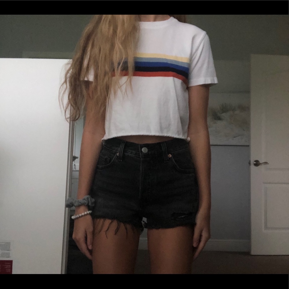 Brandy Melville Rainbow Striped Shirt